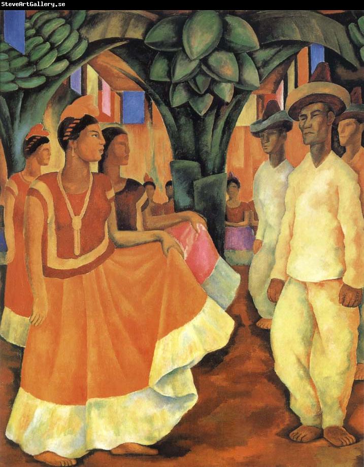 Diego Rivera The Dancing from Tehuantepec